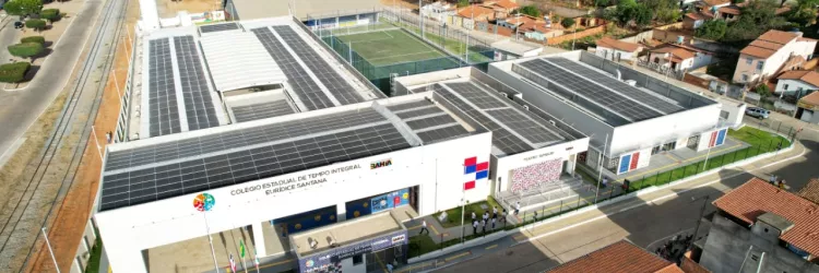 Imagem aérea da unidade escolar