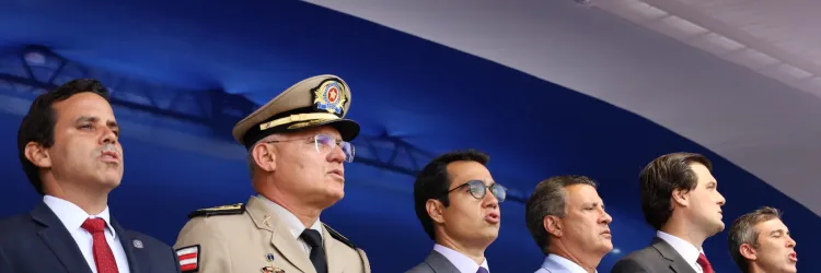 Chefe da CMG acompanha governador Jerônimo Rodrigues em solenidade do novo comandante geral do CBMBA