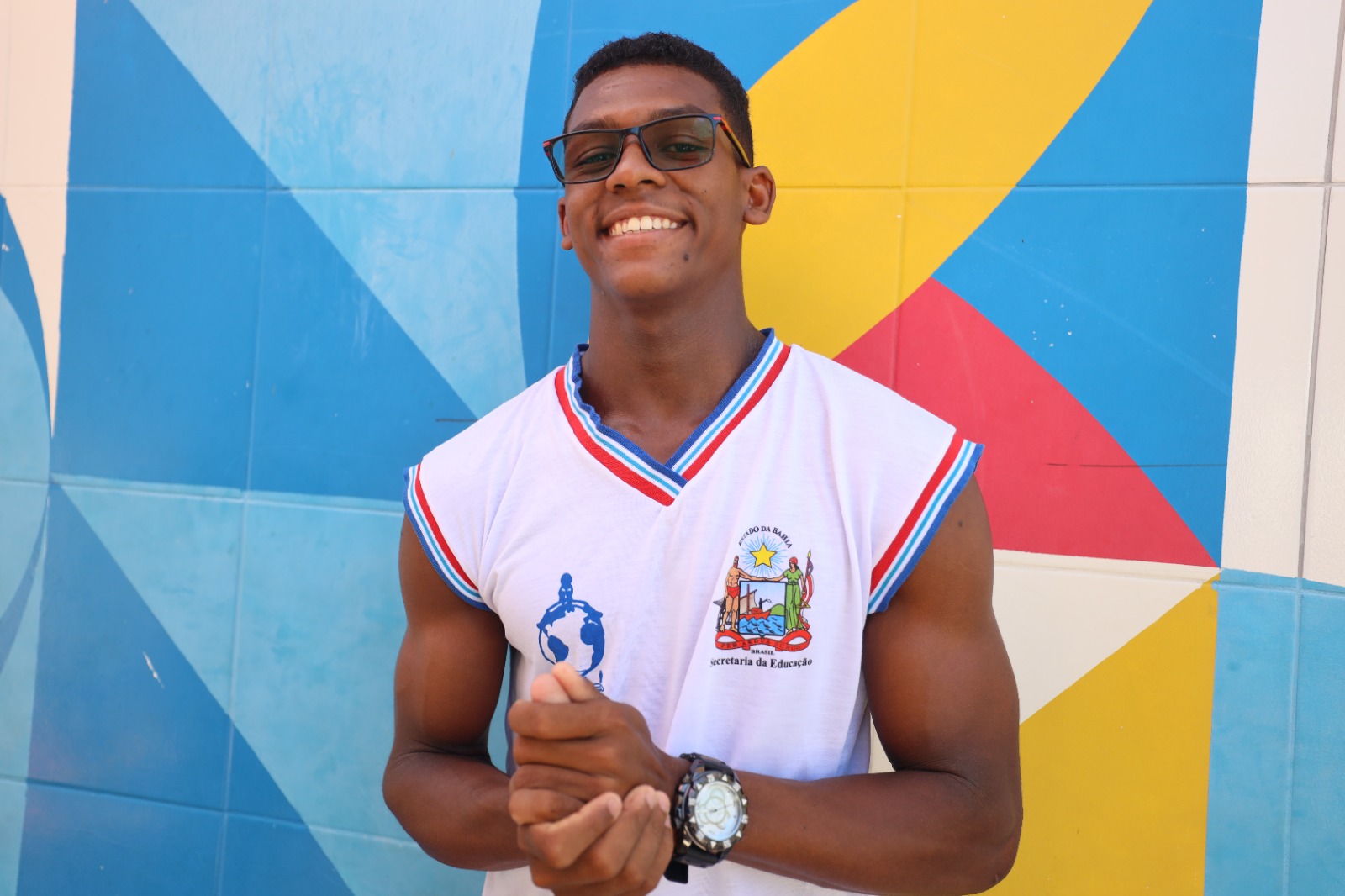 Na foto: Gustavo Carvalho, estudante do 3° ano do Colégio Estadual Satélite. 