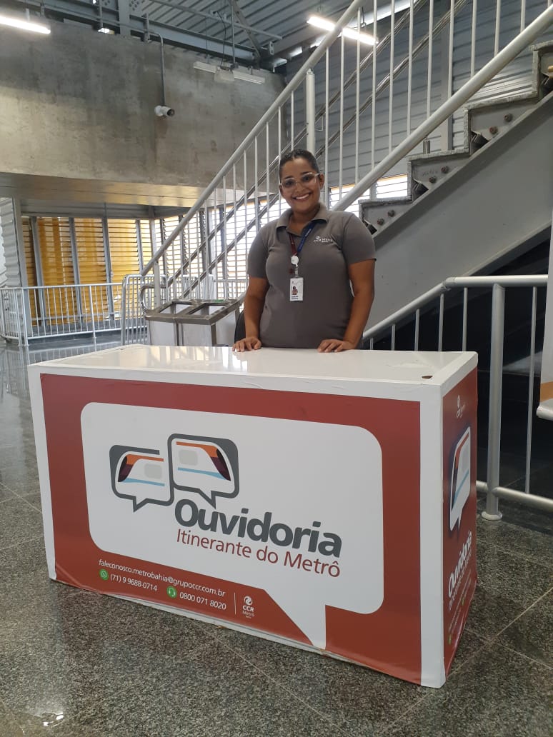 CCR Metrô Bahia promove encontro com o cliente durante Ouvidoria Itinerante na Estação Acesso Norte
