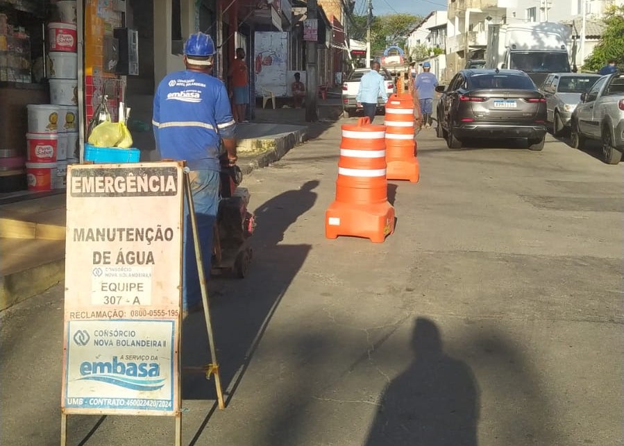 Intervenção recém iniciada na rua Alto da Bela Vista. 