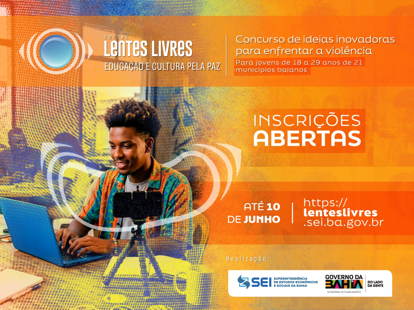 Concurso Lentes Livres premia ideias da juventude para a cultura de paz na Bahia