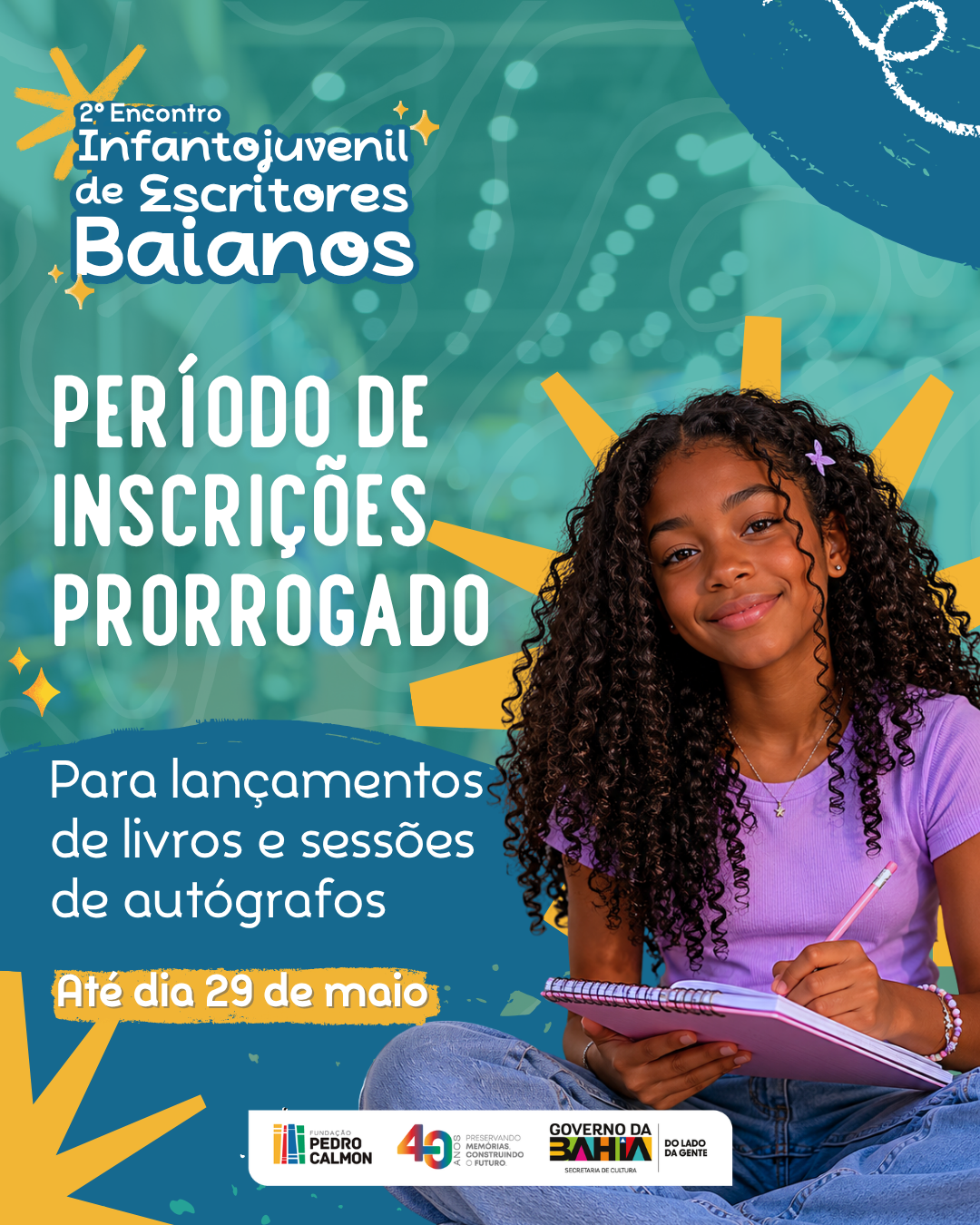 2º Encontro Infantojuvenil de Escritores Baianos amplia prazo para inscrições de lançamentos literários