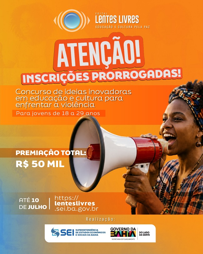 Concurso Lentes Livres tem inscrições prorrogadas até 10 de julho