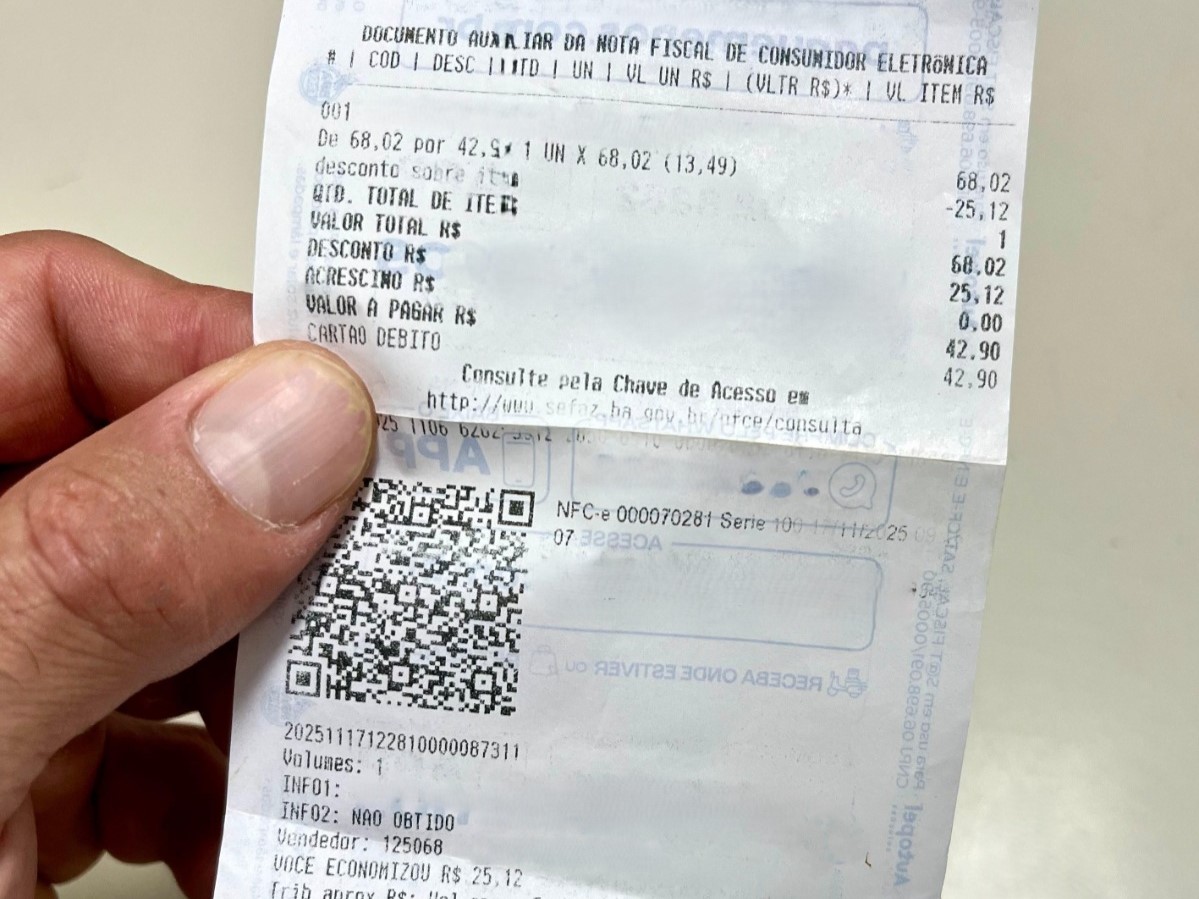 Compras feitas até o dia 31 de julho concorrem ao sorteio de agosto da Nota Premiada Bahia