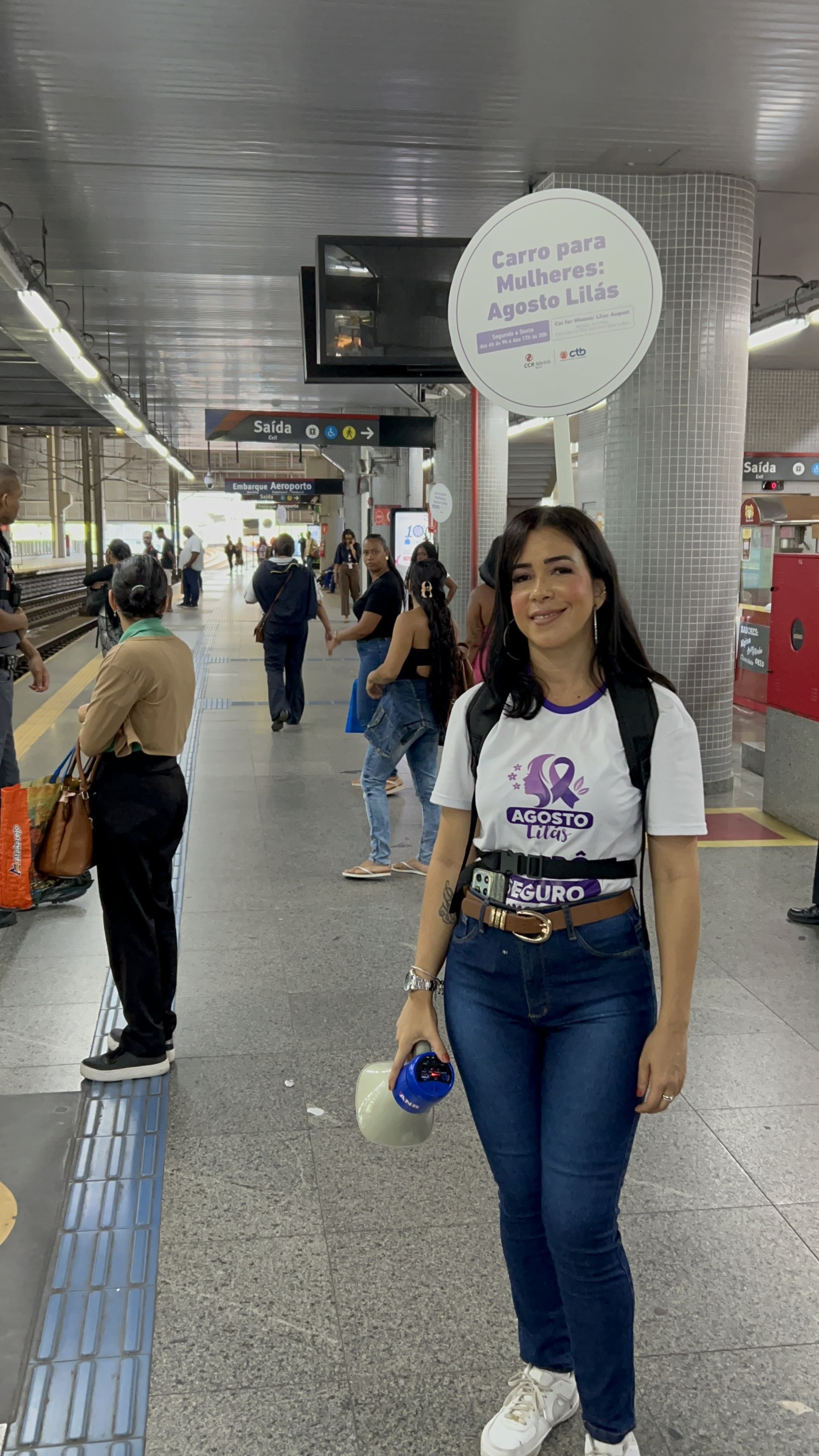 Agosto Lilás: Metrô Bahia oferece serviços de acolhimento, orientação e prevenção à violência contra a mulher
