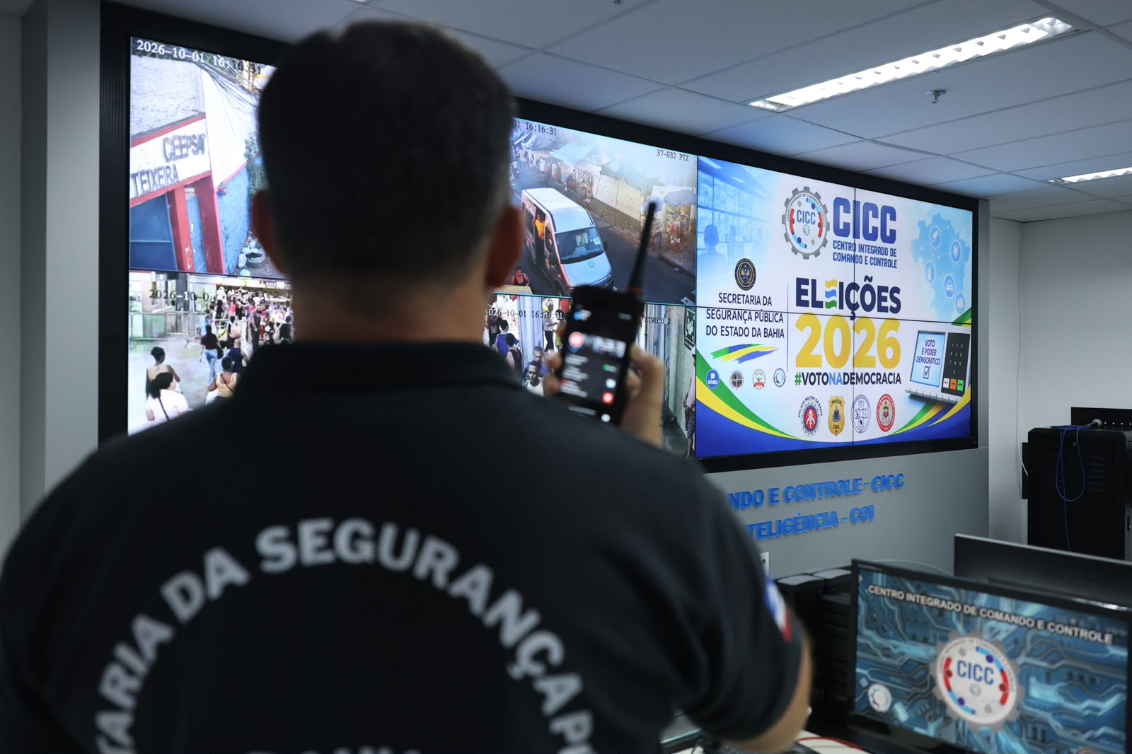 CICC funcionará em regime especial durante 1º turno das Eleições 2026