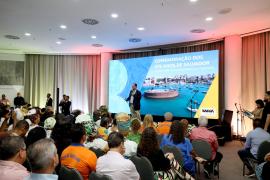 Lançamento de projetos na área do turismo e anúncio de voos internacionais. Foto: Wuiga Rubini/GOVBA.