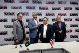 Anúncio do novo secretário de Comunicação, Marcus Vinícius Di Flora. Foto: Wuiga Rubini/GOVBA