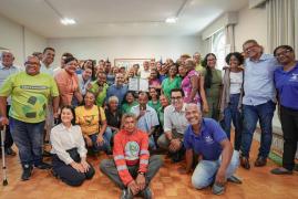 Ondina - Reunião/Almoço com catadoras e catadores de materiais recicláveis. Foto: Redes 