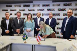 Assinatura de O.S para construção de ponte em Palmas de Monte Alto. Fotos: Wuiga Rubini/GOVBA