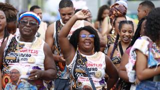 Blocos afros na Micareta de Feira 2025. Foto: Feijão Almeida/GOVBA