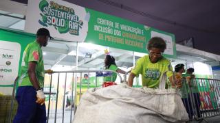 Estado apoia catadores que estão atuando na Micareta de Feira 2025. Foto: Feijão Almeida/GOVBA