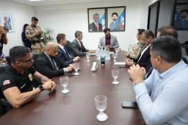 Reunião das forças de segurança. Foto: Amanda Ercília/GOVBA