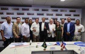 Reunião com prefeito de Araçás. Foto: Joá Souza/GOVBA 