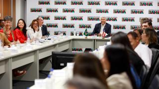 Reunião com prefeito de Senhor do Bonfim. Foto: Feijão Almeida/GOVBA