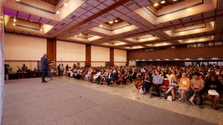 Abertura da formação da rede estadual de ensino sobre a Política de Educação Integral. Foto: Matheus Landim/GOVBA