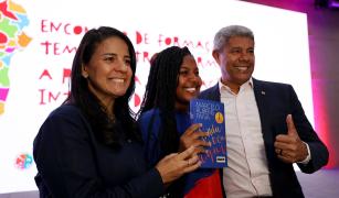 Abertura da formação da rede estadual de ensino sobre a Política de Educação Integral. Foto: Matheus Landim/GOVBA
