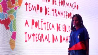 Abertura da formação da rede estadual de ensino sobre a Política de Educação Integral. Foto: Matheus Landim/GOVBA