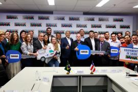 Reunião com o prefeito de Serra Preta. Foto: Joá Souza/GOVBA