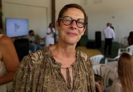 Na foto Anne Louyot, Comissária-Geral da Temporada França-Brasil 2025. Foto: Matheus Landim/GOVBA