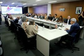 Reunião com a prefeita de São Sebastião do Passé. Foto: Matheus Landim/GOVBA 