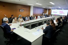 Reunião com a prefeita de São Sebastião do Passé. Foto: Matheus Landim/GOVBA 