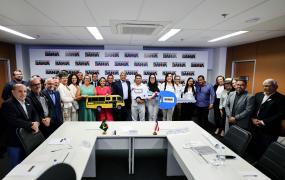 Audiência com o prefeito de Conde. Foto: Wuiga Rubini/GOVBA