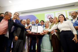 Sanção da lei que cria novos comandos regionais e cargos para a Polícia Militar da Bahia. Foto: Wuiga Rubini/GOVBA