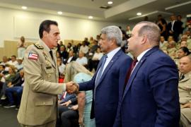 Sanção da lei que cria novos comandos regionais e cargos para a Polícia Militar da Bahia. Foto: Wuiga Rubini/GOVBA