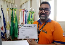 Guia de turismo, Eurivaldo Gomes, foi um dos certificados no roteiro turístico Bahia de Todos os Fortes. Foto: Matheus Landim/GOVBA 