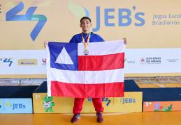 João Gabriel Alves karatê. Foto: Jéssica Tavares/GOVBA