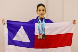 Julia karatê. Foto: Jéssica Tavares/GOVBA