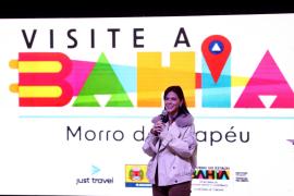 Na foto Juliana Araújo, prefeita de Morro do Chapéu. Foto: Matheus Landim/GOVBA