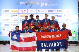 Voleibol masculino Colégio Militar de Salvador. Foto: Maurício Viana/GOVBA