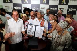 Jerônimo Rodrigues anuncia pacote de iniciativas para a população negra durante homenagem ao centenário de Mãe Stella de Oxóssi