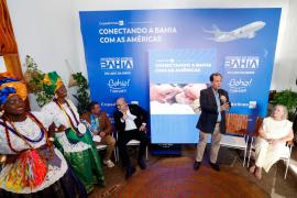 Coletiva Voo Salvador-Panamá. Foto: Matheus Landim/GOVBA 