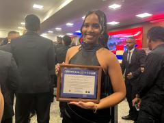 Na foto, Ludmila Palmeira. Formatura Polícia Penal. Foto: Dandara Amorim/GOVBA