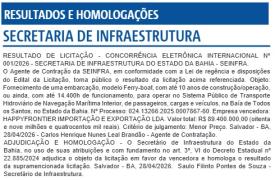 Resultado Licitaçao Ferry-Boat.