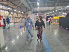 presidente da CTB visita estacões de metrô