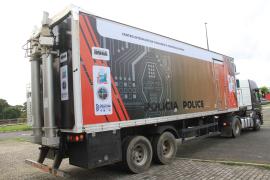 caminhão com unidade do Centro Integrados de Comando e Controle da ssp