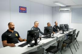 policiamento segurança PM parque de exposições centro de controle