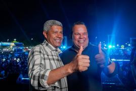 Jerônimo e Geraldo Jr no parque de exposições