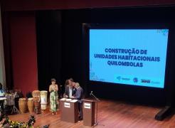 construção de unidades habitacionais na Comunidade Quilombola