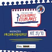 Concurso para Escritores Escolares tem inscrições prorrogadas até 31 de outubro