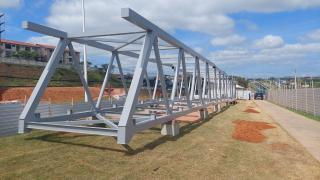 CTB vistoria obra da passarela do Bairro da Paz