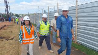 CTB vistoria obra da passarela do Bairro da Paz