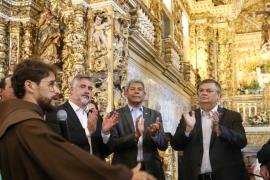 Com Flavio Dino, Jerônimo visita Igreja de São Francisco após restauração de azulejos portugueses realizada pelo Iphan