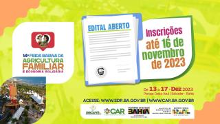 14ª Feira Baiana da Agricultura Familiar e Economia Solidária abre inscrições para organizações produtivas