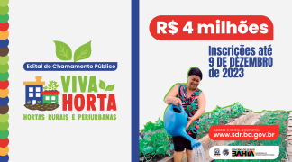 SDR lança edital de R$ 4 milhões que investe em segurança alimentar e geração de renda
